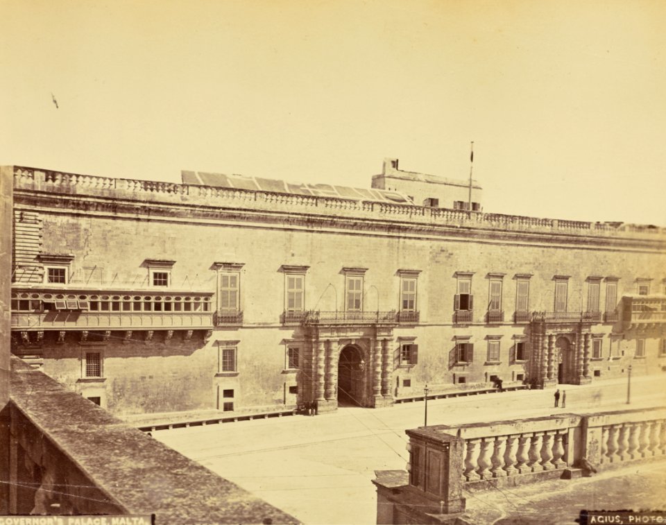 Governor's Palace, Valletta, by Horatio Agius, around 1860-1889