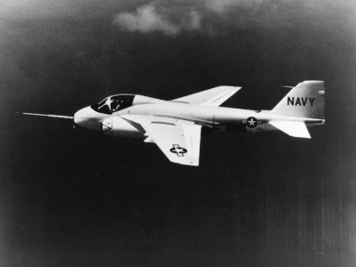 First Grumman YA2F-1 Intruder in flight c1960