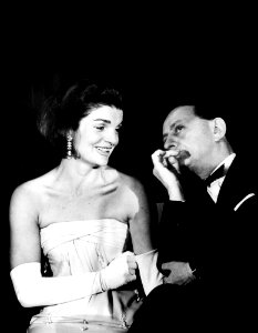 First Lady Jacqueline Kennedy visits with Minister of State for Cultural Affairs of France, André Malraux
