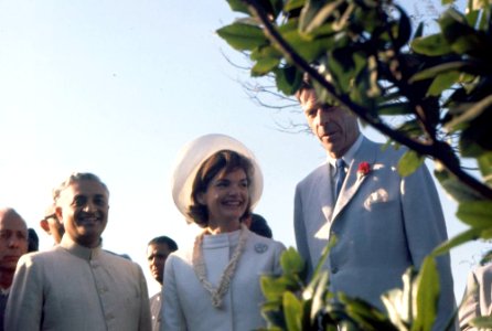First Lady Jacqueline Kennedy at Rajghat (2) photo