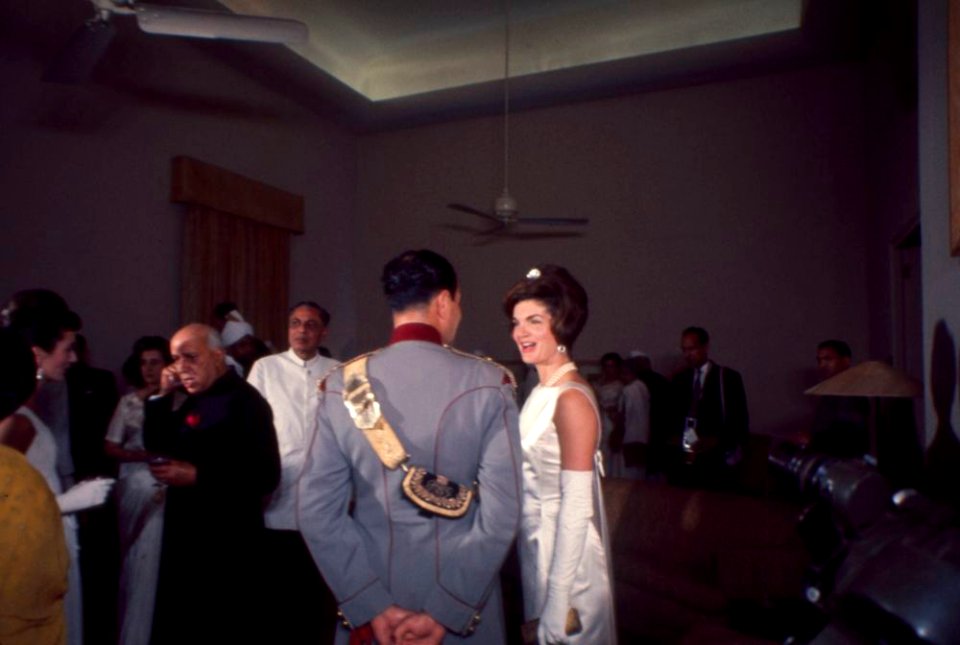 First Lady Jacqueline Kennedy Attends Dinner at Residence of Prime Minister of India Jawaharlal Nehru