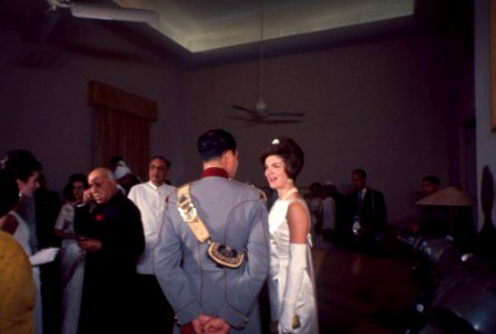 First Lady Jacqueline Kennedy Attends Dinner at Residence of Prime Minister of India Jawaharlal Nehru