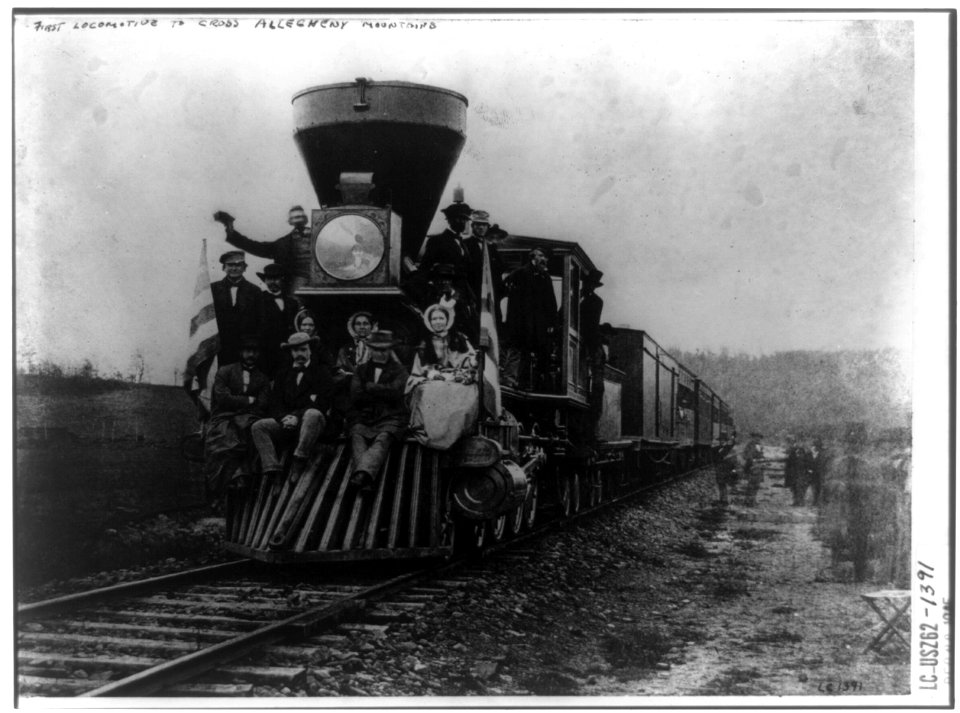 First locomotive to cross Allegheny Mountains LCCN2012649484