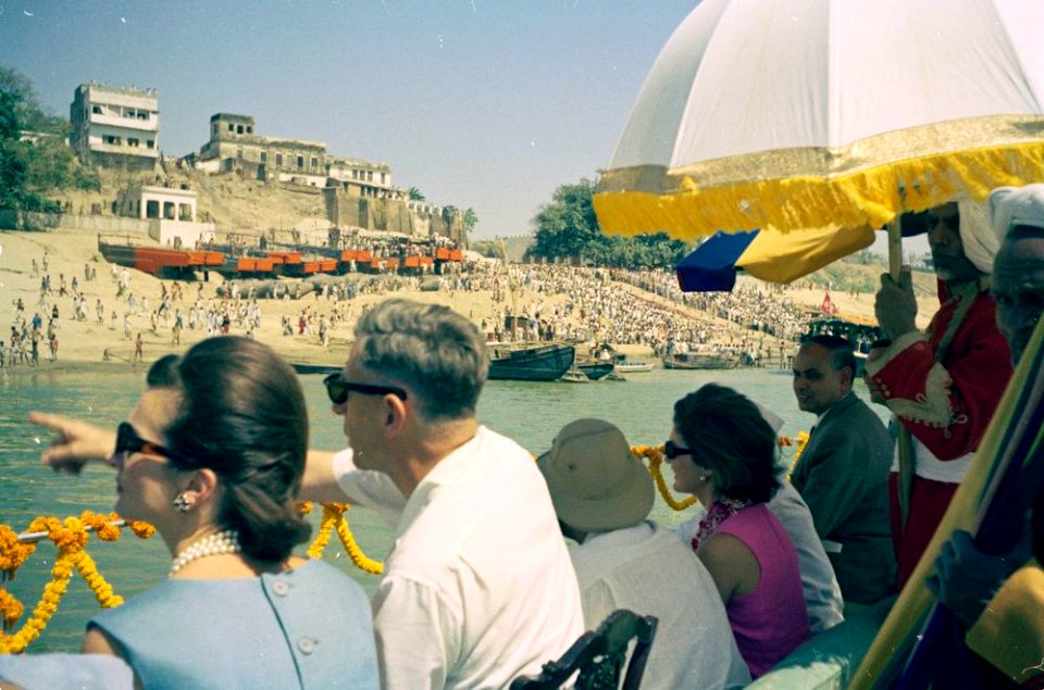 First Lady Jacqueline Kennedy Takes Boat Ride on Ganges River (2)