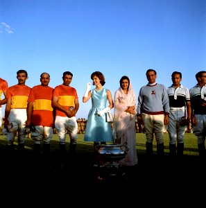 First Lady Jacqueline Kennedy at Polo Match in India photo