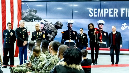 First lady Michelle Obama supports Toys for Tots annual drive 131219-N-WY366-239