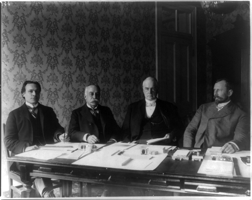 First Philippine Commission- Jacob G. Schurman, Admiral Dewey, Charels Denby, and Dean C. Worcester (Gen. (Elwell S.) Otis not present) LCCN2003688476