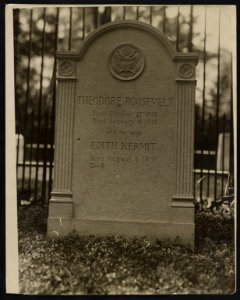 First photograph of the tombstone on Roosevelt's grave LCCN2013651372