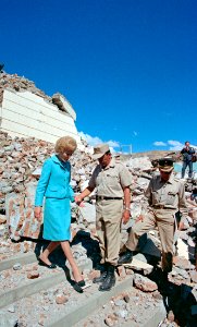 First Lady Pat Nixon Visiting Earthquake-Devastated Lima, Peru photo