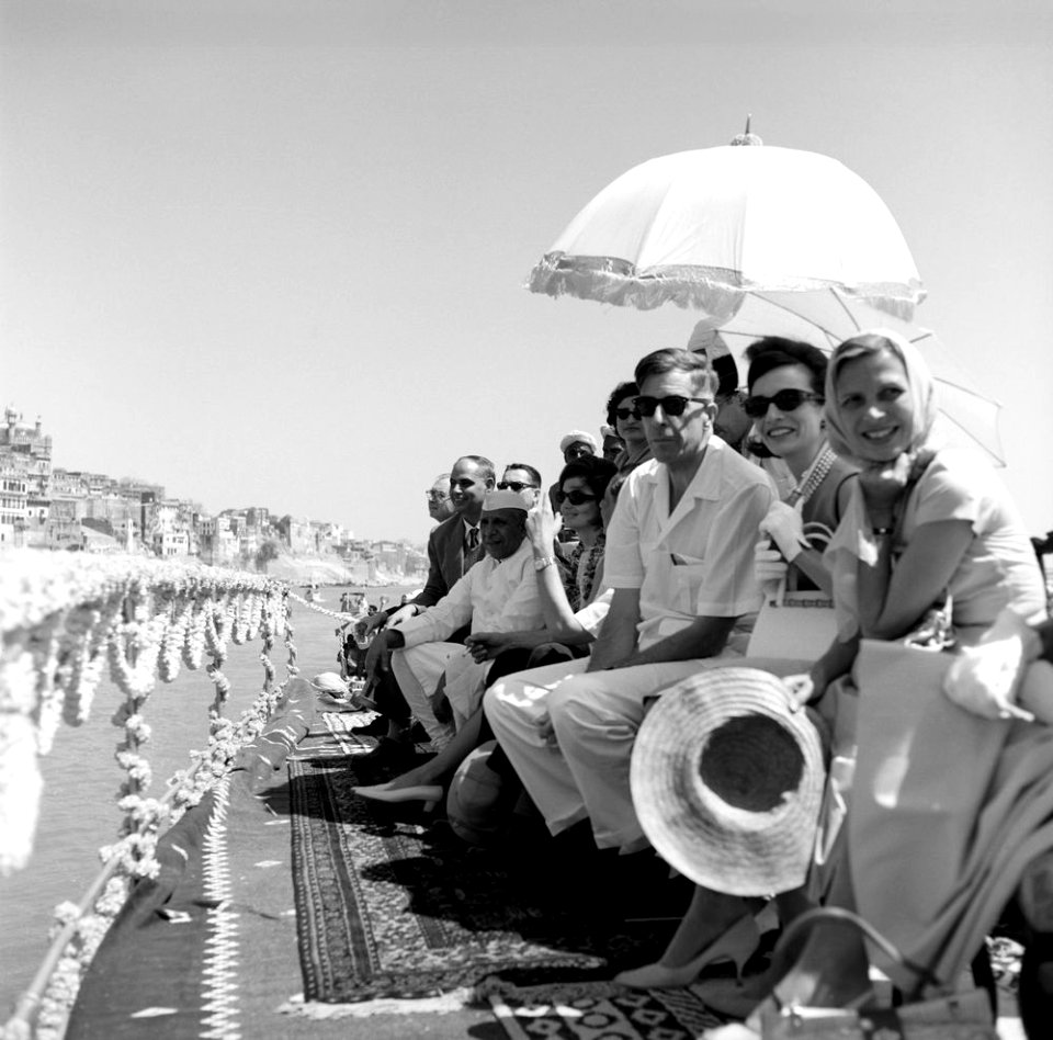 First Lady Jacqueline Kennedy Takes Boat Ride on Ganges River (1)