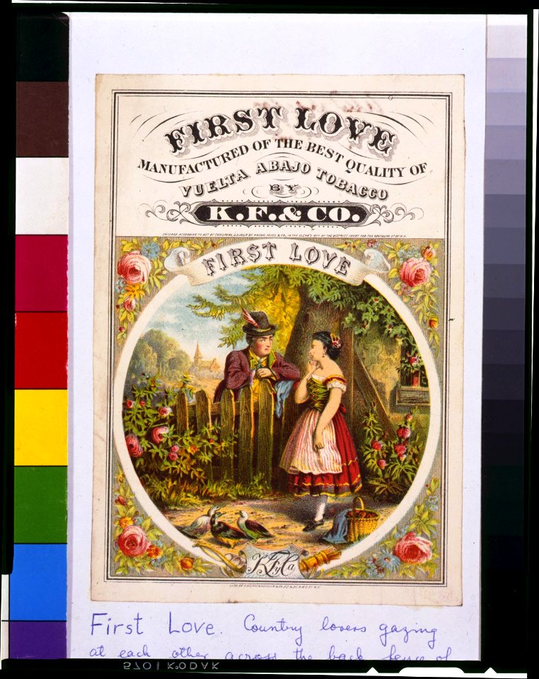 First love-Manufactured of the best quality of vuelta abajo tobacco by K.F. & Co. - lith. of F. Heppenheimer & Co. LCCN96504663