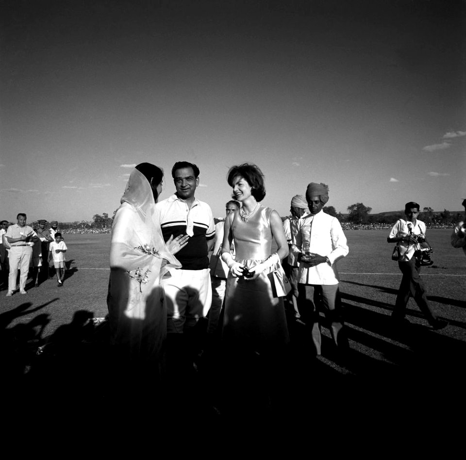 First Lady Jacqueline Kennedy with the Maharaja and Maharani of Jaipur