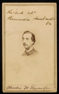 First Sergeant Charles W. Payne of Co. E, 2nd Connecticut Infantry Regiment and Co. C, 6th Connecticut Infantry Regiment in uniform) - Bundy & Williams, 314 & 326 Chapel St., New Haven, Ct LCCN2016652116