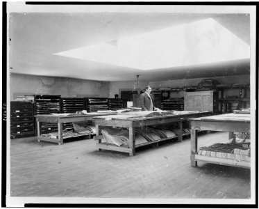First quarters for storing prints, southeast pavilion attic, Print Division, Library of Congress LCCN94505268
