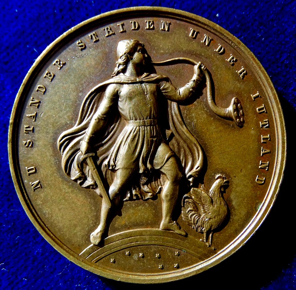 First Schleswig War 1848-1852 Danish Medal 1850 ND for Scandinavian Volunteers aiding Denmark, reverse