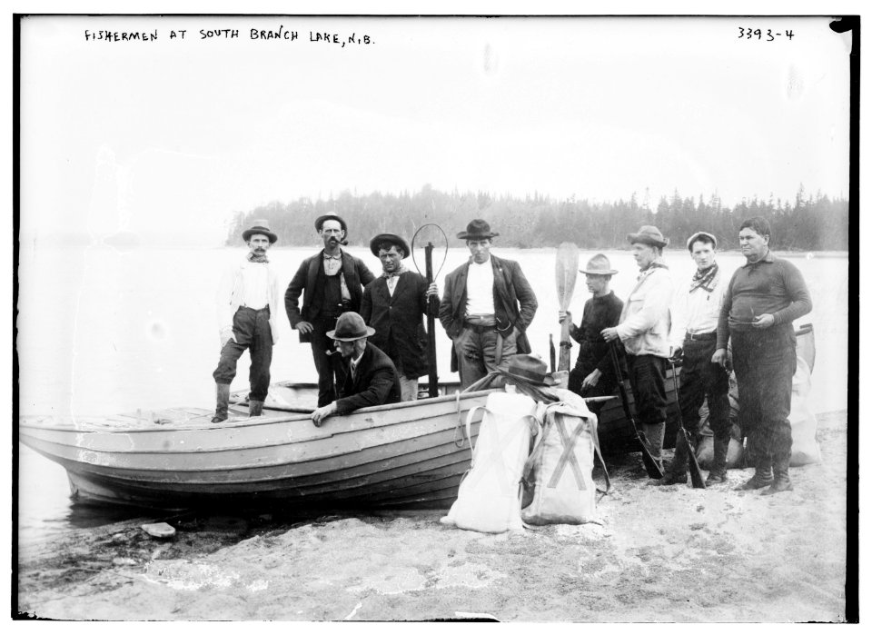 Fishermen at South Branch Lake, N.B. LCCN2014698551