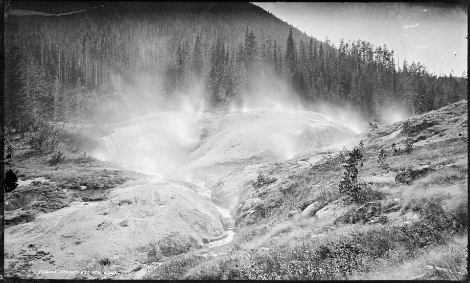 Fissure springs, Heart Lake basin. Yellowstone National Park. - NARA - 517215