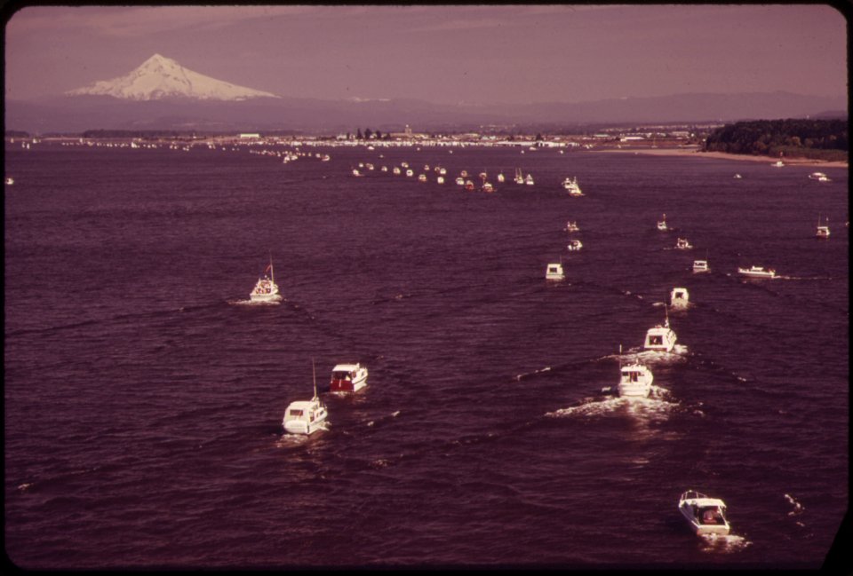 Fishing-craft-crowd-the-columbia-river-between-vancouver-washington-and-the-dalles-oregon-in-the-background-is-mt-hood-051973 4271668543 o