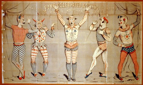 Five celebrated clowns attached to Sands, Nathans Co's Circus LCCN96507697