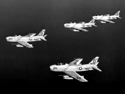 FJ-3 Furies VF-84 in flight 1957