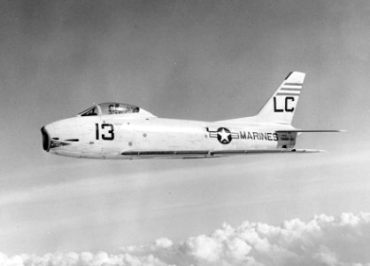 FJ-3 VMF-122 in flight 1956