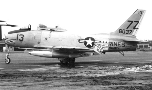FJ-3 Fury of VMA-322 at NAS South Weymouth c1959