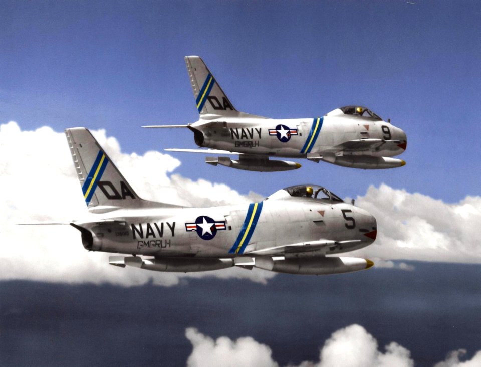 FJ-3D drone control aircraft in flight 1957