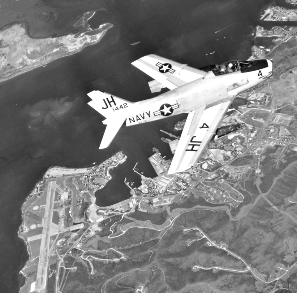 FJ-3 Fury over McCalla Field Cuba 1962