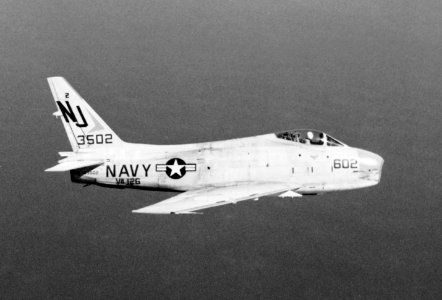 FJ-4B Fury VA-126 in flight c1961