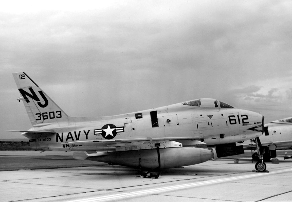 FJ-4B Fury VA-126 parked c1960
