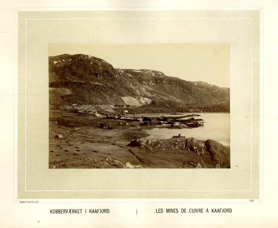 Fjellandskap med kobberverket i Kåfjord i Troms - Norsk folkemuseum - NF.15006-140