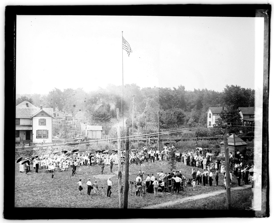 Flag raised Cherry Dale LOC npcc.04489
