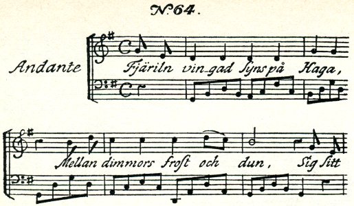 Fjäriln vingad syns på Haga