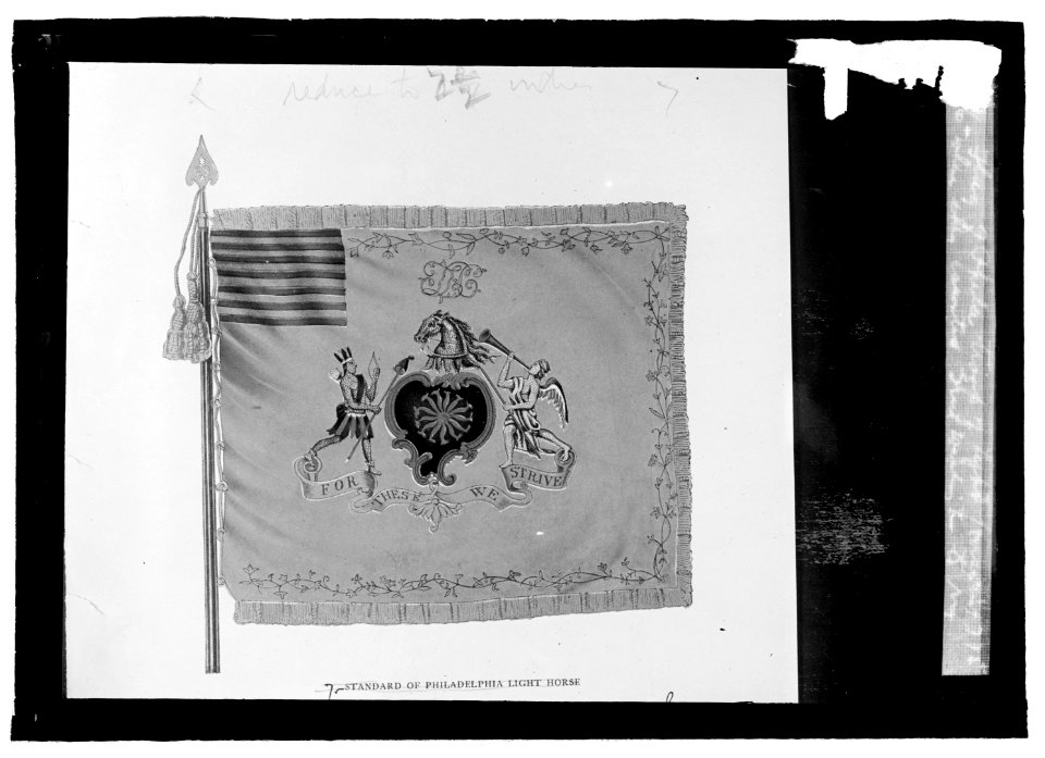 Flag of Phila. troop of Light Horse in 1775 when they escorted Gen'l Washington to N.Y. LCCN2016821606