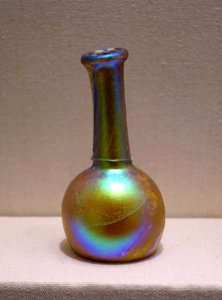 Flask, Eastern Mediterranean, 3rd-4th century AD, free-blown glass - California Palace of the Legion of Honor - San Francisco, CA - DSC03062 photo