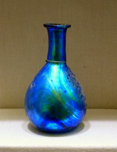 Flask, Eastern Mediterranean, 1st century AD, free-blown glass - California Palace of the Legion of Honor - San Francisco, CA - DSC03066