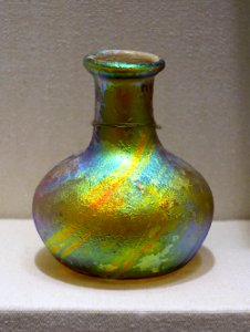 Flask, Eastern Mediterranean, 1st century AD, free-blown glass - California Palace of the Legion of Honor - San Francisco, CA - DSC03064 photo