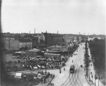 Fleischerplatz Leipzig um 1900