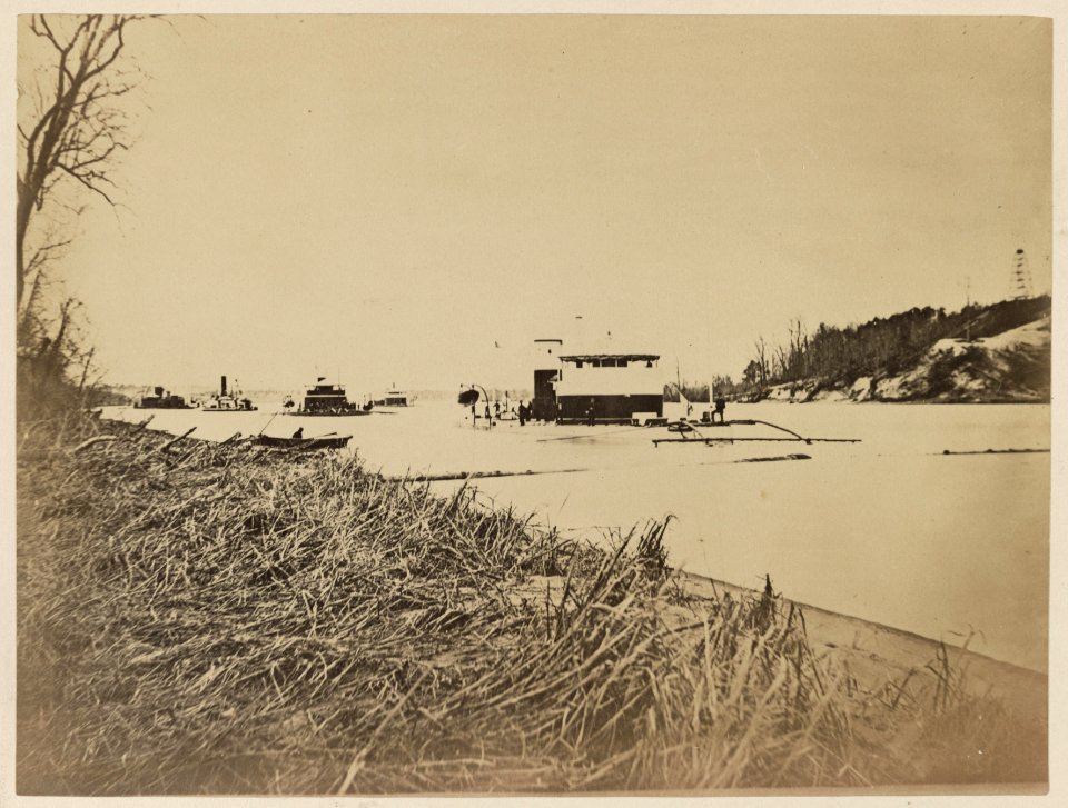 Fleet of monitors in Trent's Reach, James River, Virginia LCCN2013649046