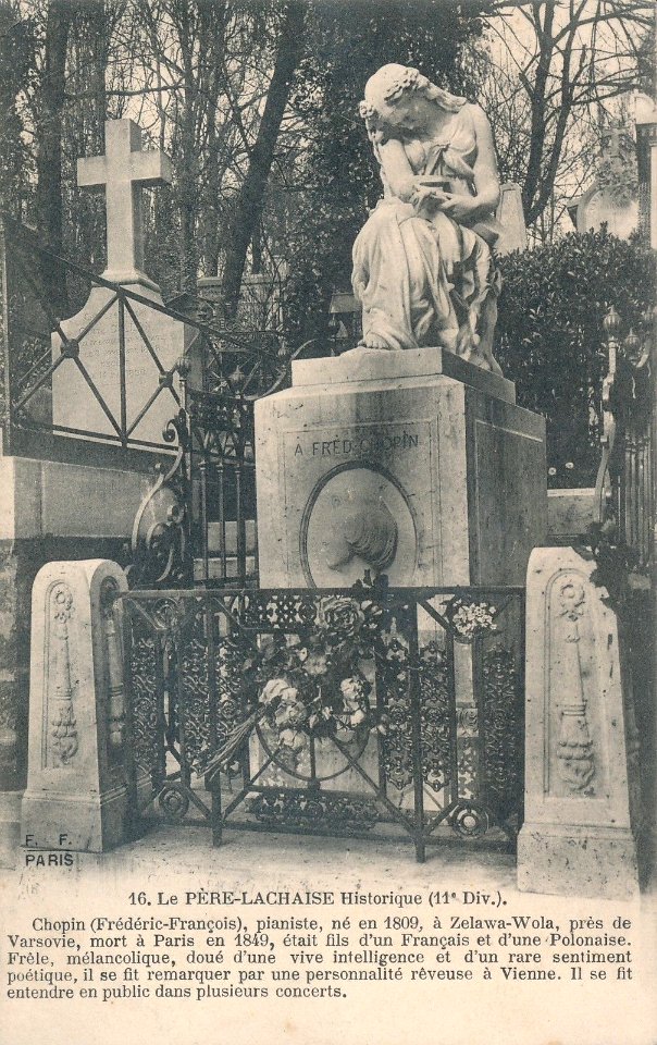 Fleury - Le Père Lachaise historique - 016 - Chopin - Noir et blanc