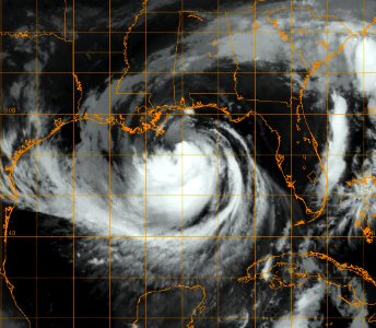 Flickr - Official U.S. Navy Imagery - A GOES-13 infrared satellite image of Tropical Storm Isaac in the Gulf of Mexico.