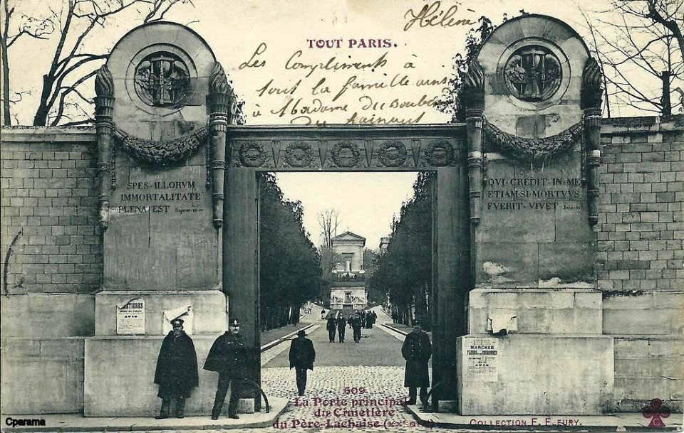 Fleury - Tout Paris - 0609 - Entrée principale du Père-Lachaise