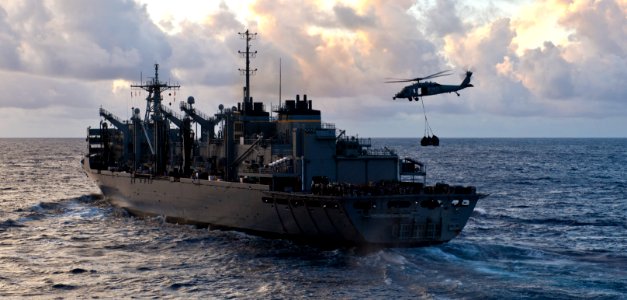 Flickr - Official U.S. Navy Imagery - A helicopter picks up stores