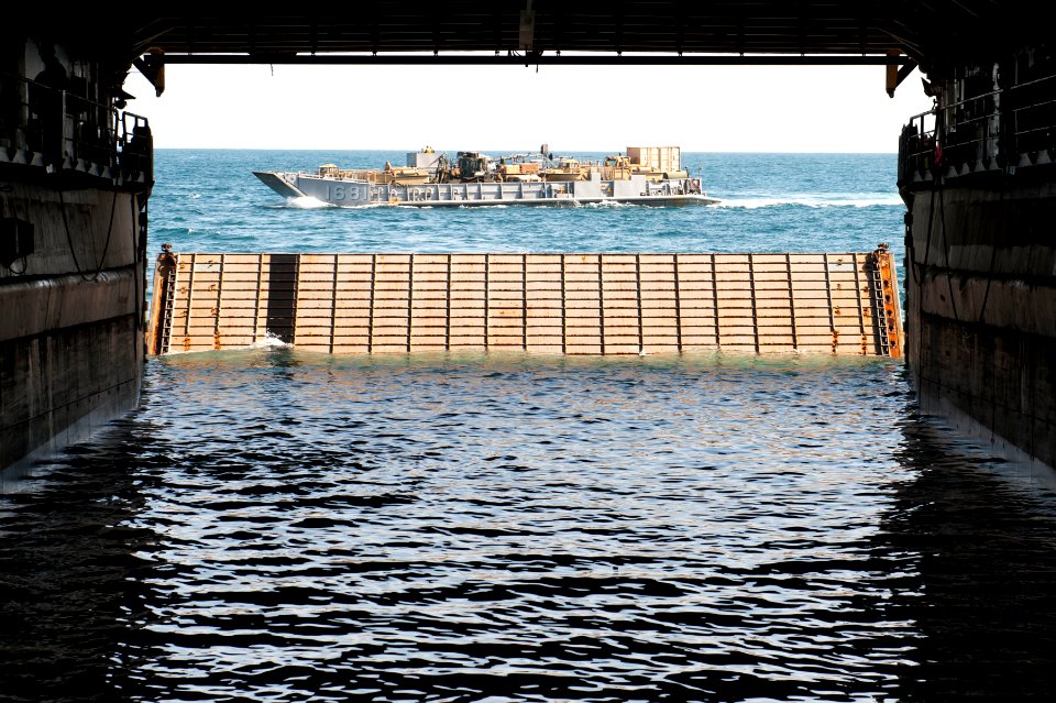 Flickr - Official U.S. Navy Imagery - A Landing Craft Utility departs the USS Pearl Harbor.