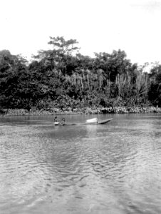 Flickor som paddla. Sambú River, Darién. Panama - SMVK - 004381 photo