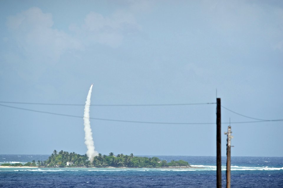 Flickr - Official U.S. Navy Imagery - A Patroit missile is fired from Omelek Island.