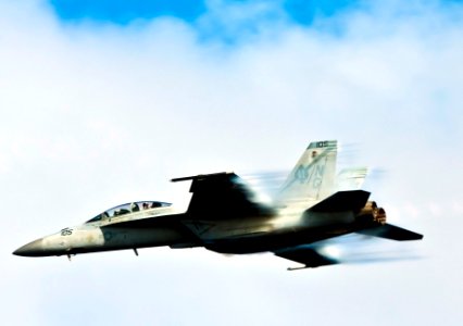 Flickr - Official U.S. Navy Imagery - A jet breaks the sound barrier during an air power demonstration for participants of a tiger cruise.