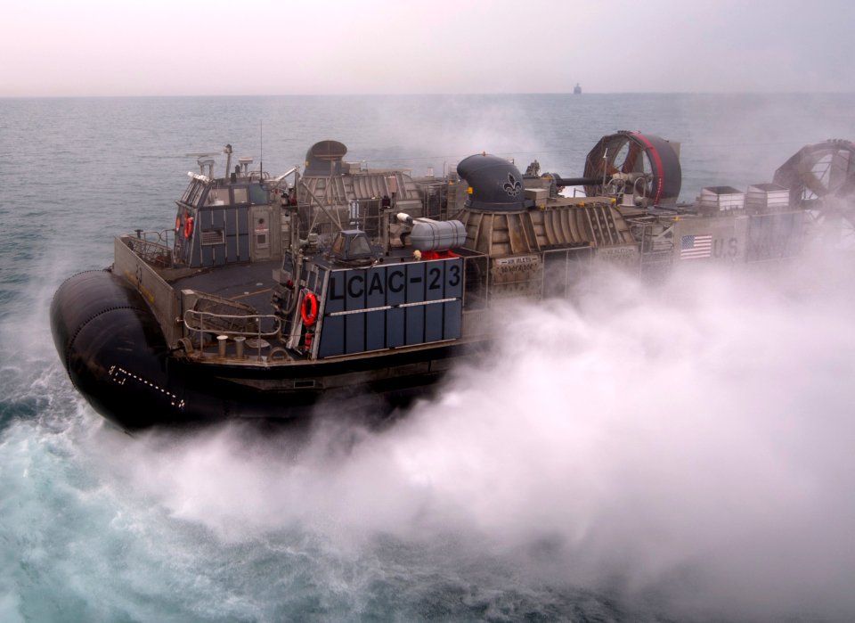 Flickr - Official U.S. Navy Imagery - A Landing Craft Utility approaches the USS USS New Orleans.