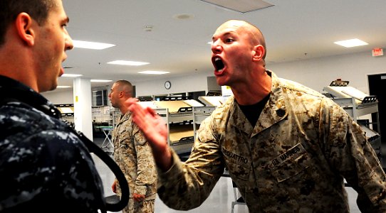 Flickr - Official U.S. Navy Imagery - A Marine instructs a Midshipman.