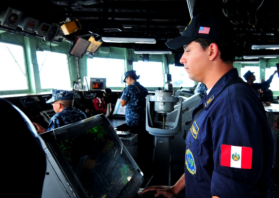 Flickr - Official U.S. Navy Imagery - A Peruvian naval officer aboard USS Underwood.